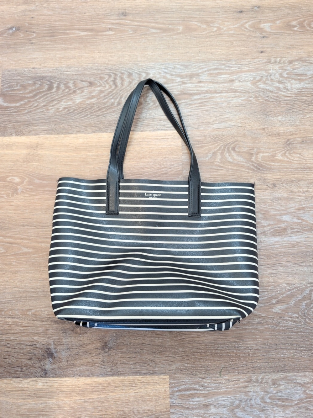 kate spade Black and White Striped Tote